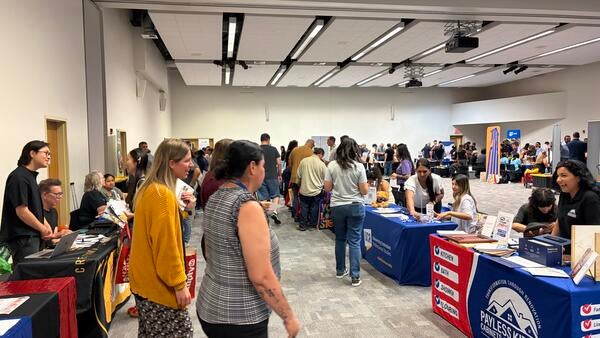 Community Partner Fair 2026 vendor booths.